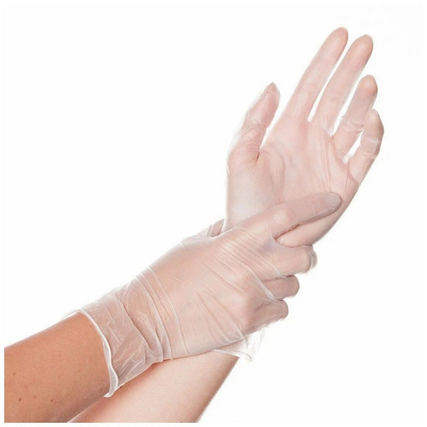Medmarket, Перчатки виниловые неопудренные 100 штук в коробке (50пар) размер M