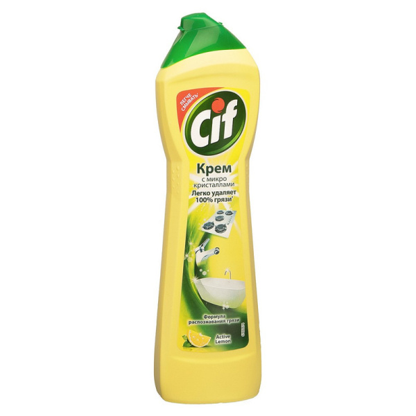 8717163044698, Сиф, Лимон, Средство Универсальное для чистки кухни и ванной (крем), 500 мл