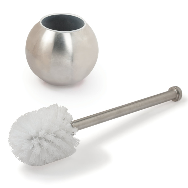 601617 Ерш для унитаза с подставкой в форме шара лайма матовый нерж. сталь