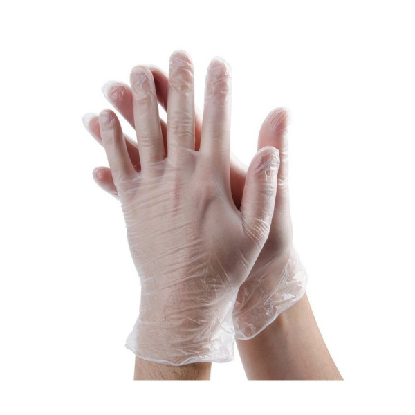 10293 Tomos, Перчатки виниловые одноразовые 100 штук в коробке (50пар) размер XL