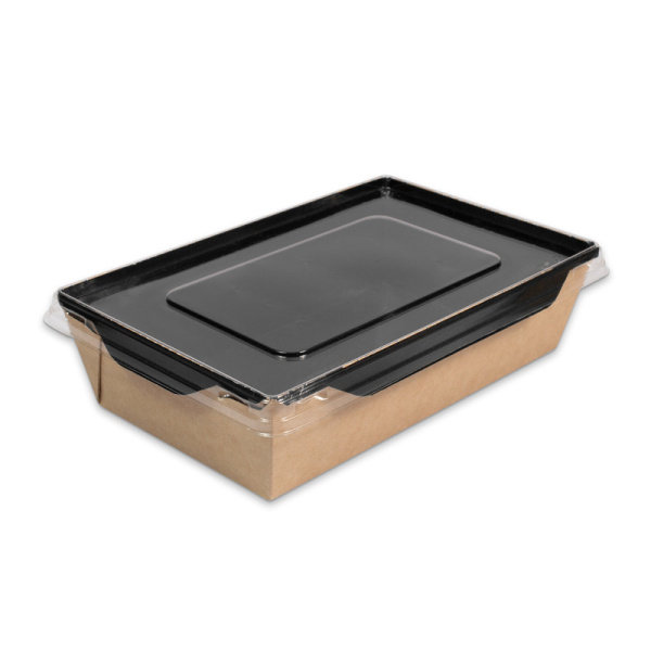 60018 SaaMi, Контейнер бумажный CrystalBox с прозрачной крышкой 220х160х55м, 1000мл