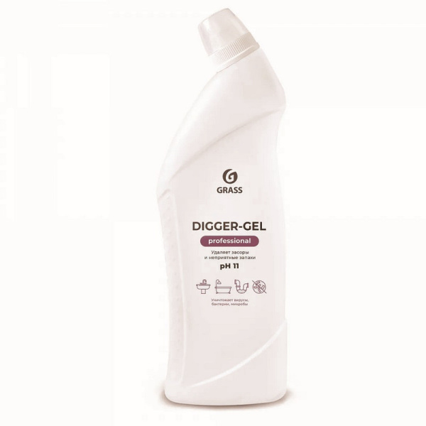 125569 Grass, Grass digger-gel Professional, Средство для чистки труб щелочное 1000 мл