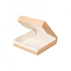 SELFBOX1000-PRO Geovita, Ланч-бокс самосборный с окном 198х120х40 мм, крафт картон, 1000 мл (20 шт в упаковке)