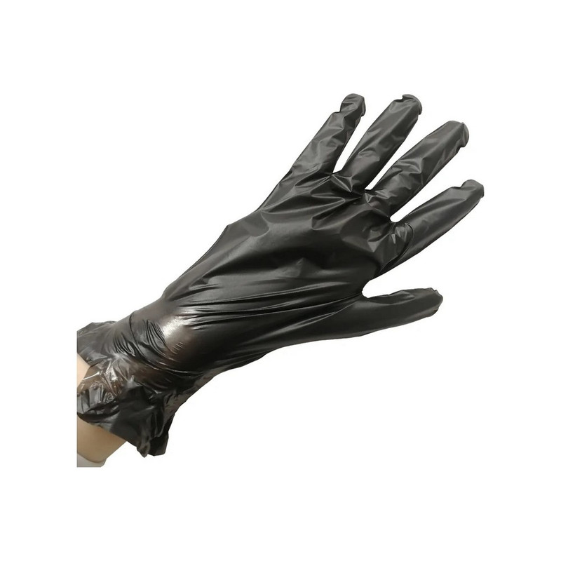 402-883 Aviora, Перчатки эластомер одноразовые, цвет черный, размер M (упаковка - 100 штук,)