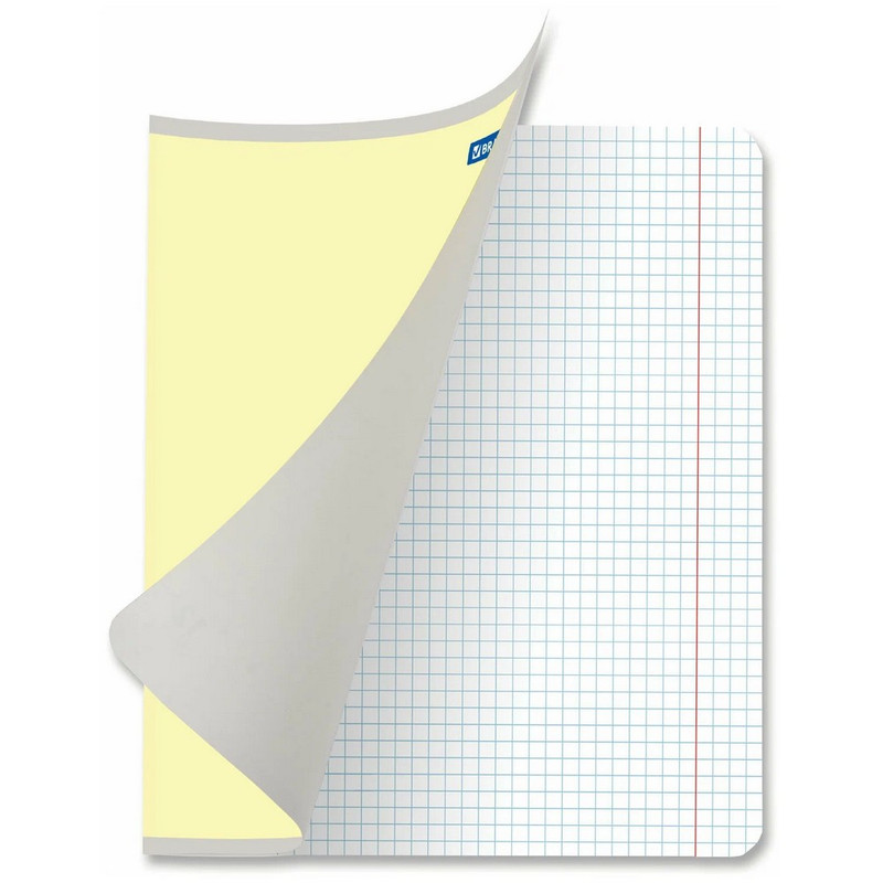 105683 Brauberg, Классика new, Тетрадь 12 л, клетка, обложка картон, цвет желтый