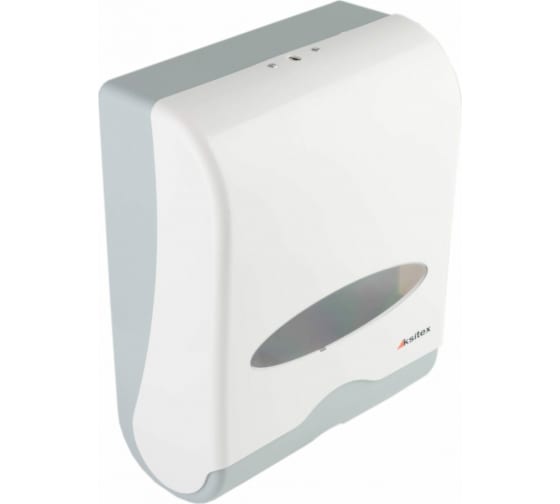 Диспенсер для листовых полотенец Ksitex TН- 603W, пластик белый, серый