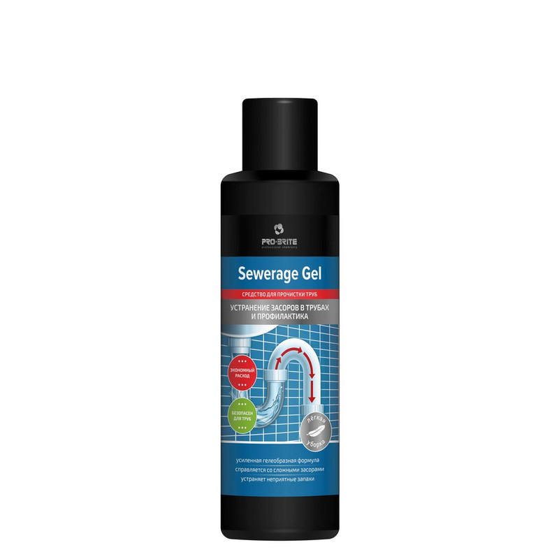 1591-075 Pro-Brite, Sewerage gel, Усиленный гель для прочистки труб, 750 мл