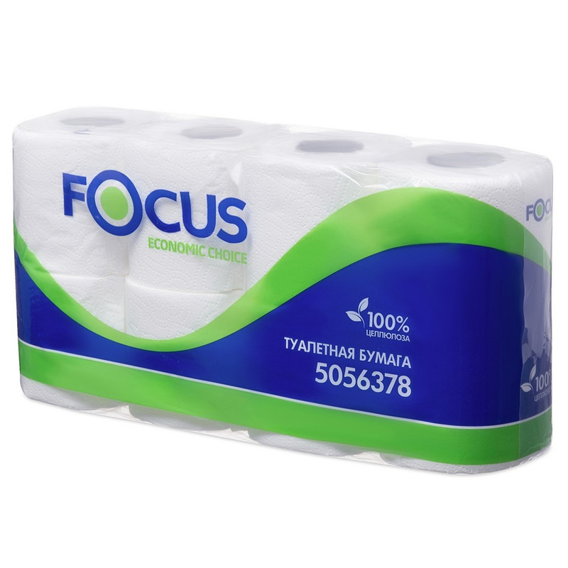 5056378 Focus, Focus Economic hayat, Бумага туалетная бытовая длина 17 м, 2 слоя (8 в упаковке)