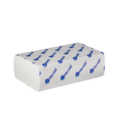 BP2404 Бумажные полотенца листовые MERIDA КОМФОРТ Z-сложения, 2 сл., белые, 20 пач. х 200 лиcт / 20