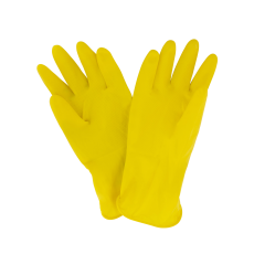 TRY113 Хозяйственные перчатки Мерида MERIDA резиновые с хлопковым напылением, усиленные, КЩС, желтые, р. L