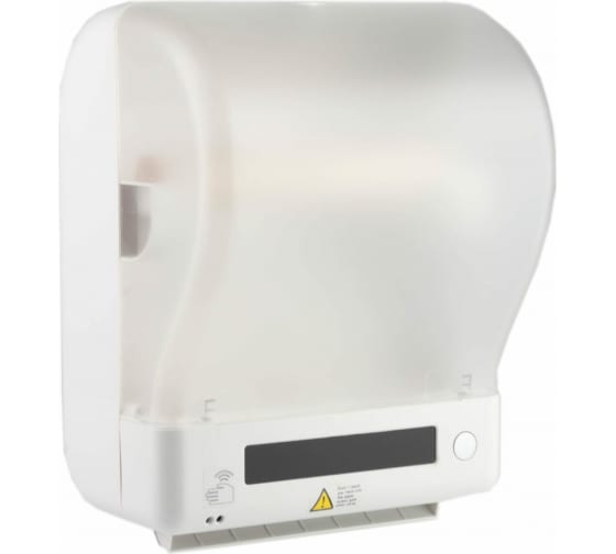 Диспенсер для рулонных полотенец Ksitex Z-1011/1, сенсорный, пластик белый с прозрачным стеклом
