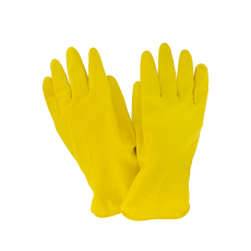 TRY112 Хозяйственные перчатки Мерида MERIDA резиновые с хлопковым напылением, усиленные, КЩС, желтые, р. М
