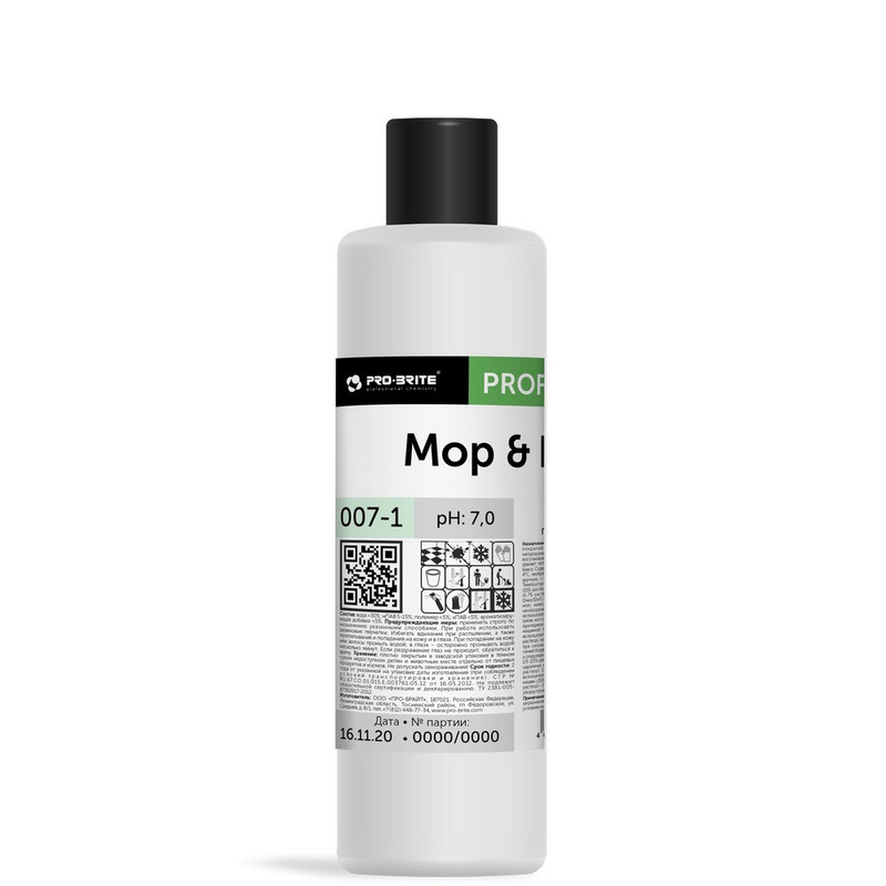 007-5 Pro-Brite, Mop & buff, Нейтральный моющий концентрал для восстановления полимерного покрытия, 5л