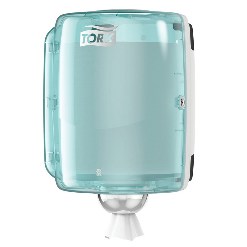 659000  Диспенсер для полотенец в рулонах Performance ТОРК цв.белый/голубой cистема M2