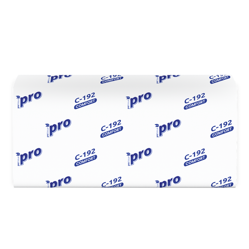 С192 Полотенца бумажные листовые V слож. PROtissue, 1 сл., 25 г, 22х21, 250 л, H3 (20 пачек в кор)