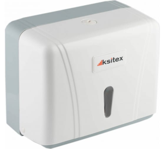 Диспенсер для листовых полотенец Ksitex TН- 404W , V сложения, пластик белый