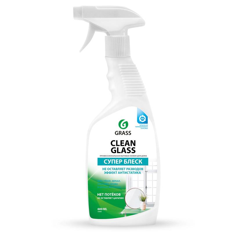 130600 Grass, Clean Glass, Средство для мытья стёкол, окон, пластика и зеркал 600 мл, триггер