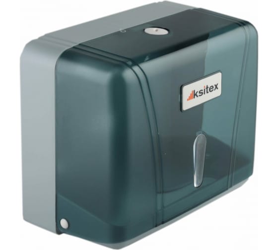 Диспенсер для листовых полотенец Ksitex TН- 404G , V сложения, пластик зеленый прозрачный