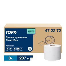 472272 Туалетная бумага в рулонах Tellus SmartChoice с центральной вытяжкой, Комфорт, 2 слоя, (1217л в рулоне) T8 / 8 