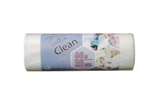 3347 Мешки для мусора 60л, 7мкм, белые, Ecoclean 58*68 см (20 шт в рул) /45
