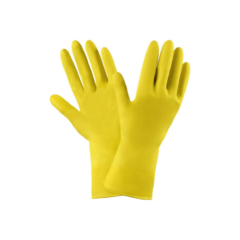 Lotus, Lux, Перчатки хозяйственные латексные размер L, с ворсовой подложкой