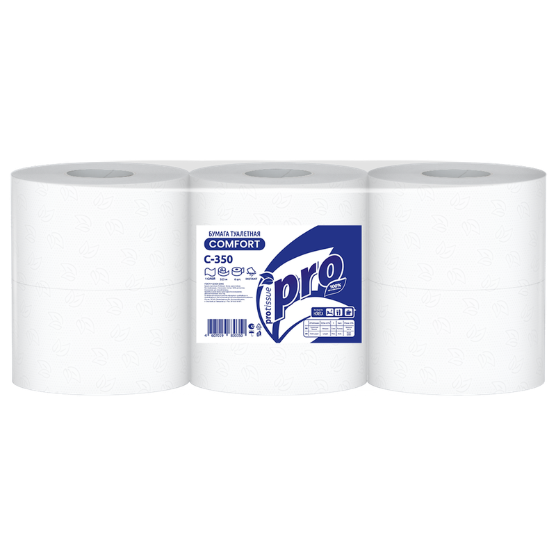 С350 Туалетная бумага PROtissue в рулоне, 1 сл., 525м, T1 (6 рул в кор)