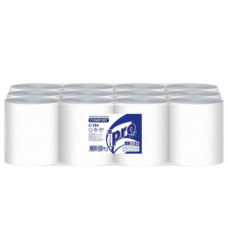 С194 Бумажные полотенца с центральной вытяжкой PROtissue, 1сл, 120м, M1 / 12