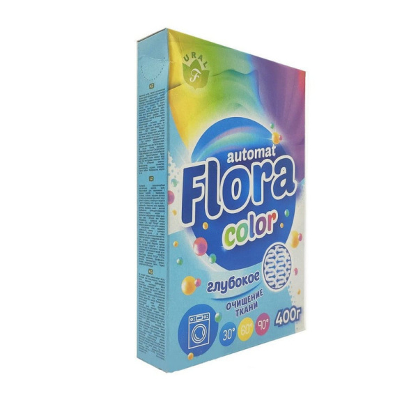 Flora, Колор(Color), Порошок стиральный автомат 400 г
