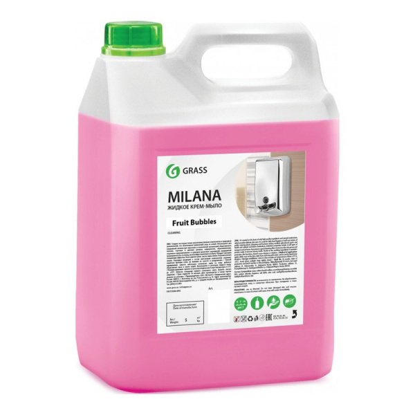 126305 Grass, Grass milana (черника в йогурте), Крем-мыло жидкое 5л,