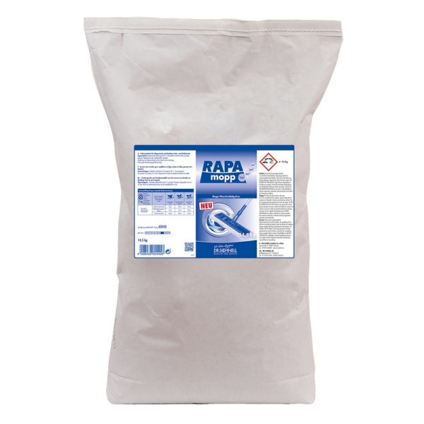 540570 Vileda Professional, RAPA MOPP, Порошок для стирки мопов и салфеток в бытовых стиральных машинах, 14,5 кг