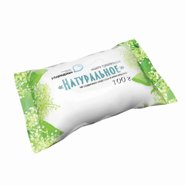 604051 Мыло туалетное 100 г, "Натуральное", (Меридиан) /66