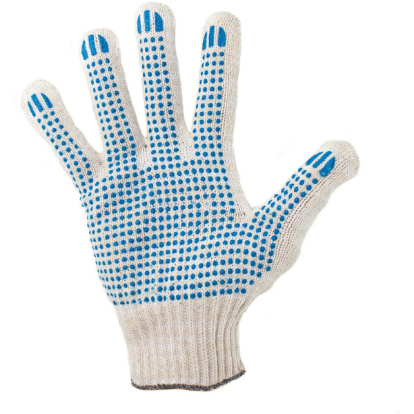 Перчатки ХБ 10 класс (5) с ПВХ