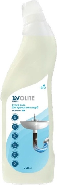 306-0,75 Evolite HoReCa, Биомол КС-гель, Супер-гель для прочистки труб, 0,75л
