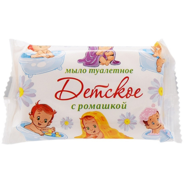 ММЗ-18902, ММЗ, Стандарт, Мыло туалетное детское с ромашкой в обертке, 90г