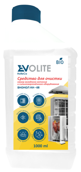 068-1 Биомол КМ-68 1л Щелочное пенное средство для очистки камер холодного копчения