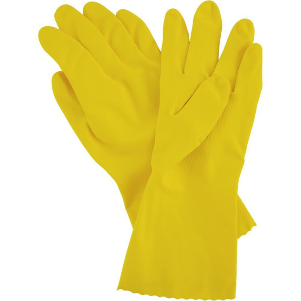 100760/100163 Vileda Professional, Перчатки латексные многоцелевые размер L, цвет желтый (50 штук в коробке)
