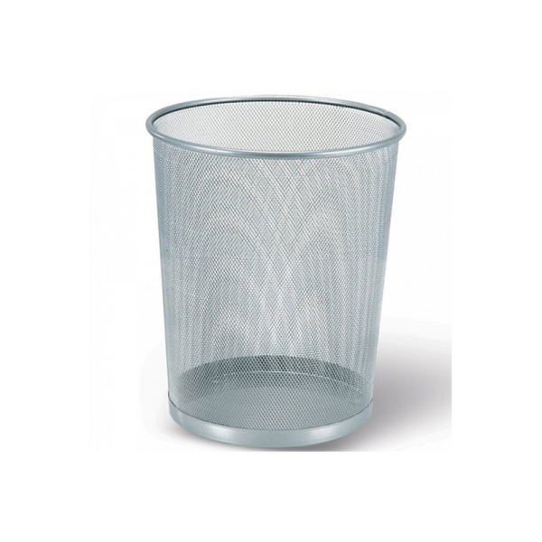 231957 Brauberg, "Germanium", Корзина для бумаг, большая, металлическая, серебристая, 20 л