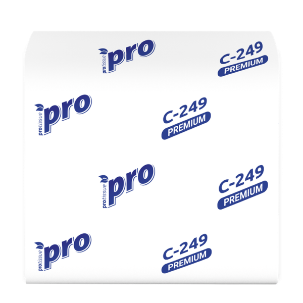 С249 Туалетная бумага листовая PROtissue Instant, 2 сл., 250 л, 21х11, T3 (40 пачек в кор)
