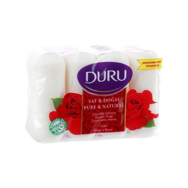 Duru, Роза, Мыло туалетное 4х85 г