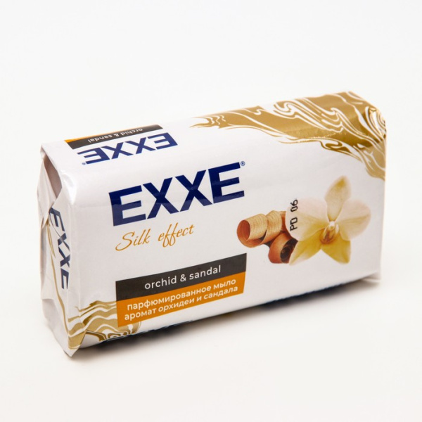 4620739981157 Exxe, Silk Effect, Мыло парфюмированно, аромат орхидеи и сандала, 140г