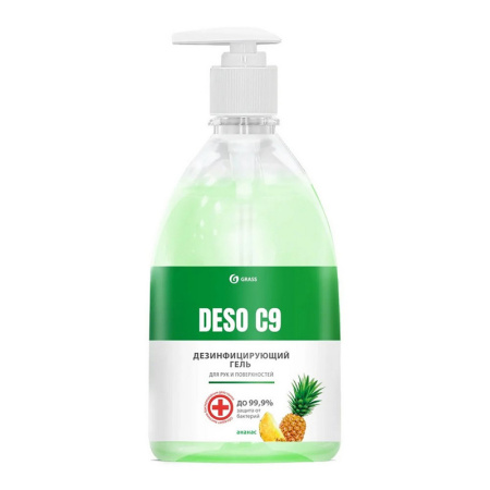 125567 GRASS. Гель "DESO C9" ананас. Средство дезинфицирущее (антисептик) 500 мл.