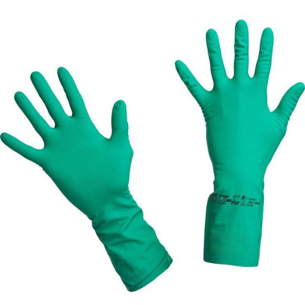 100800 Vileda Professional, Перчатки нитриловые Универсальные S, цвет зеленый