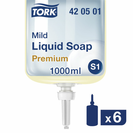 420501 Tork. Жидкое мыло для диспенсеров цвет кремовый, система S1 , 1 л.