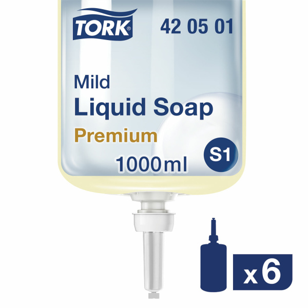 420501 Торк (Tork), Жидкое мыло для диспенсеров цвет кремовый, система S1 , 1 л,