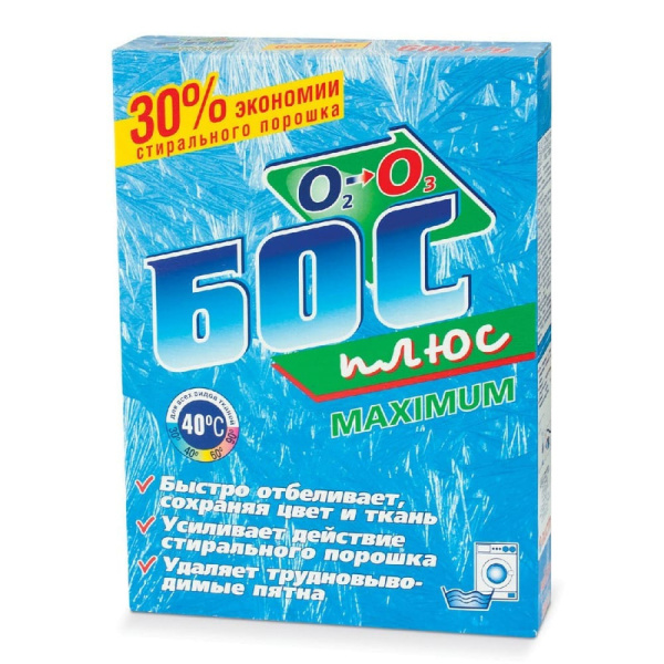 601689 Отбеливатель(порошок) 600гр. БОС плюс "Maximum" /30