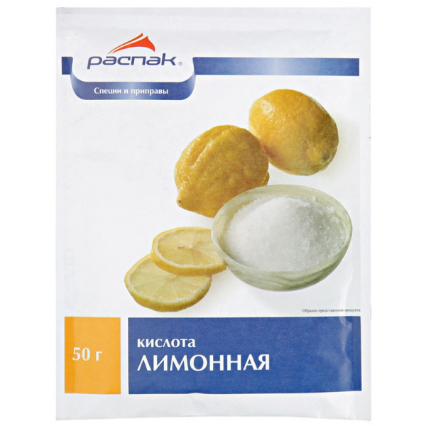 621518 Распак, Лимонная кислота, 50 г, мягкий пакет