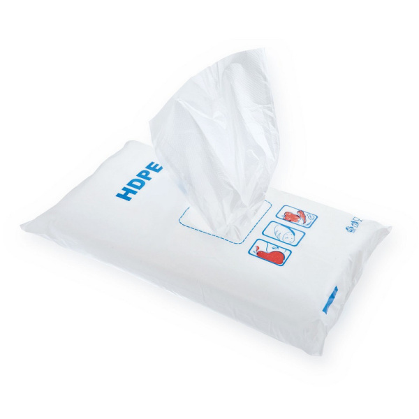 19277.1.1 Optiline, Фасовочные пакеты HDPE Bags 14+8х32 [22х32 см] белая упаковка (500 штук в пачке)