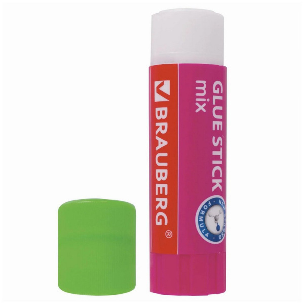 229073 Brauberg, Mix, Клей-карандаш 25 г, PVP-основа