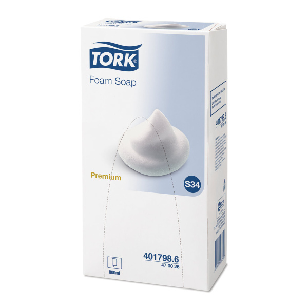 470026 Торк (Tork), Жидкое мыло-пена  800 мл, цвет прозрачный, система s34