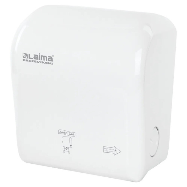 605764 Диспенсер для полотенец в рул. LAIMA (Система Н1), механ. с автоотрезом листа, ABS пластик
